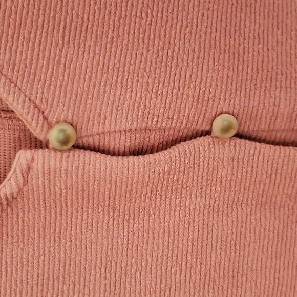 Texture and thread madewell button tien front v neck tank, ribbed, women's XL - Picture 4 of 7